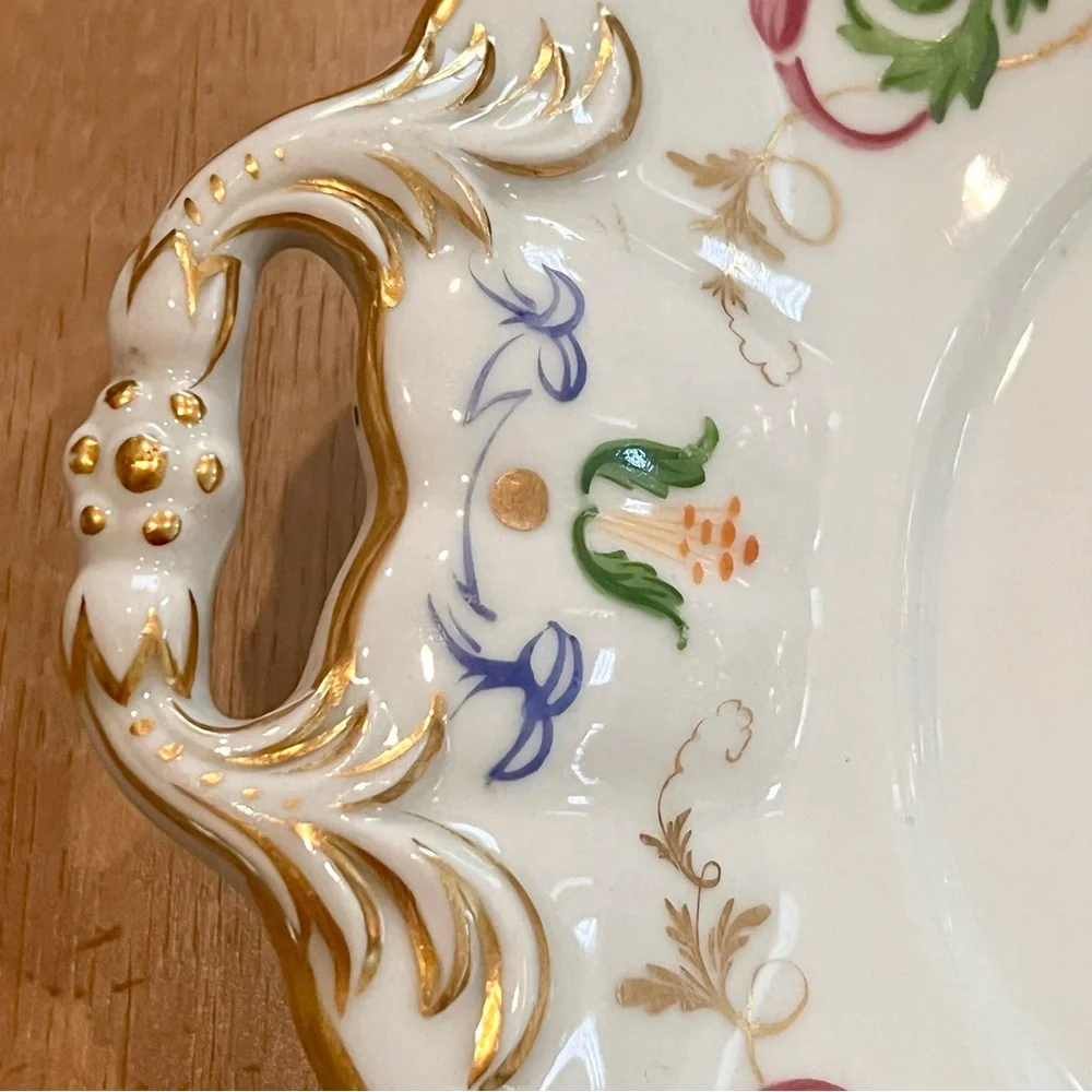 Antique Royal Vienna Hand Painted Floral Porcelain‎ Serving Plate Platter 11”